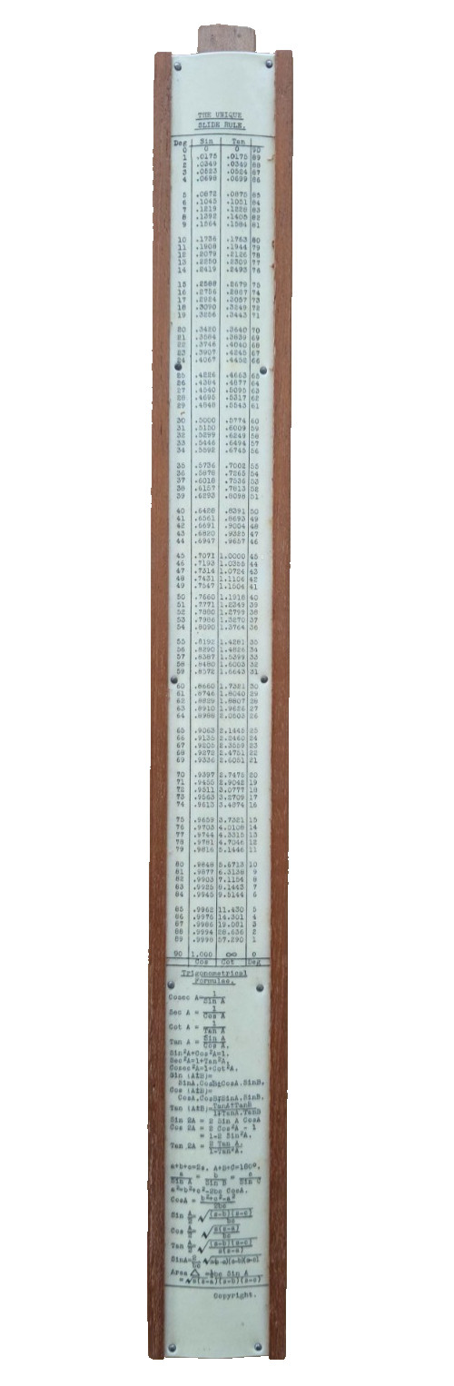 Vintage Unique Universal Slide Rule Made in England with Original Case