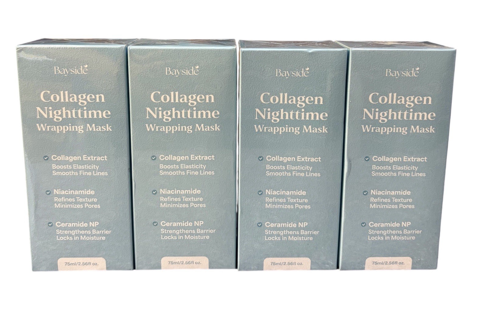 4X Bayside Collagen Night Mask 75ml Boosts Elasticity Niacinamide Ceramide 05/28