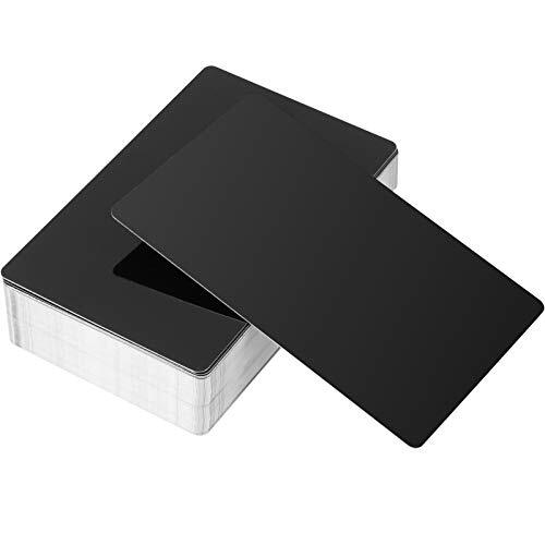 100 Pieces Blank Metal Business Cards Aluminum Laser Engraving Cards Material...