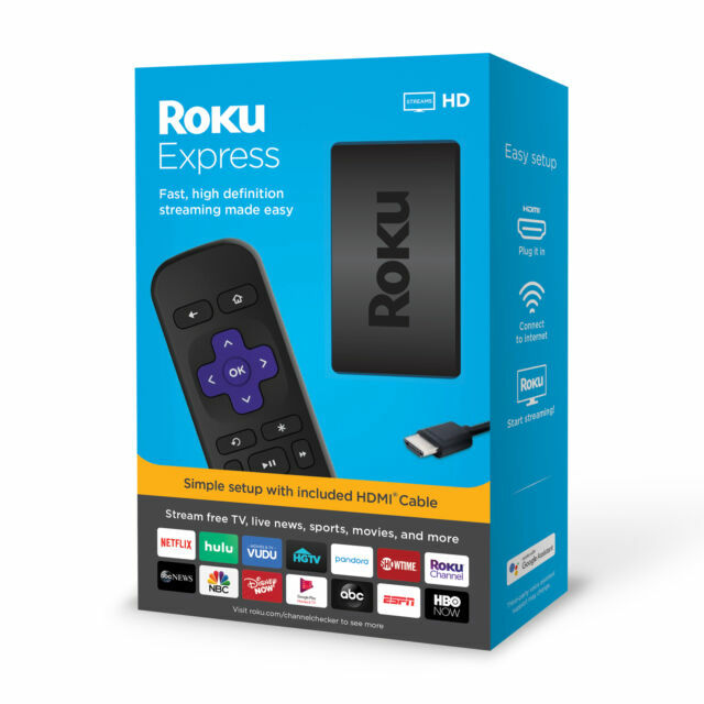 NEW Roku Express HD Streaming Media Player HIGH DEFINITION HD HDMI STREAMER #567