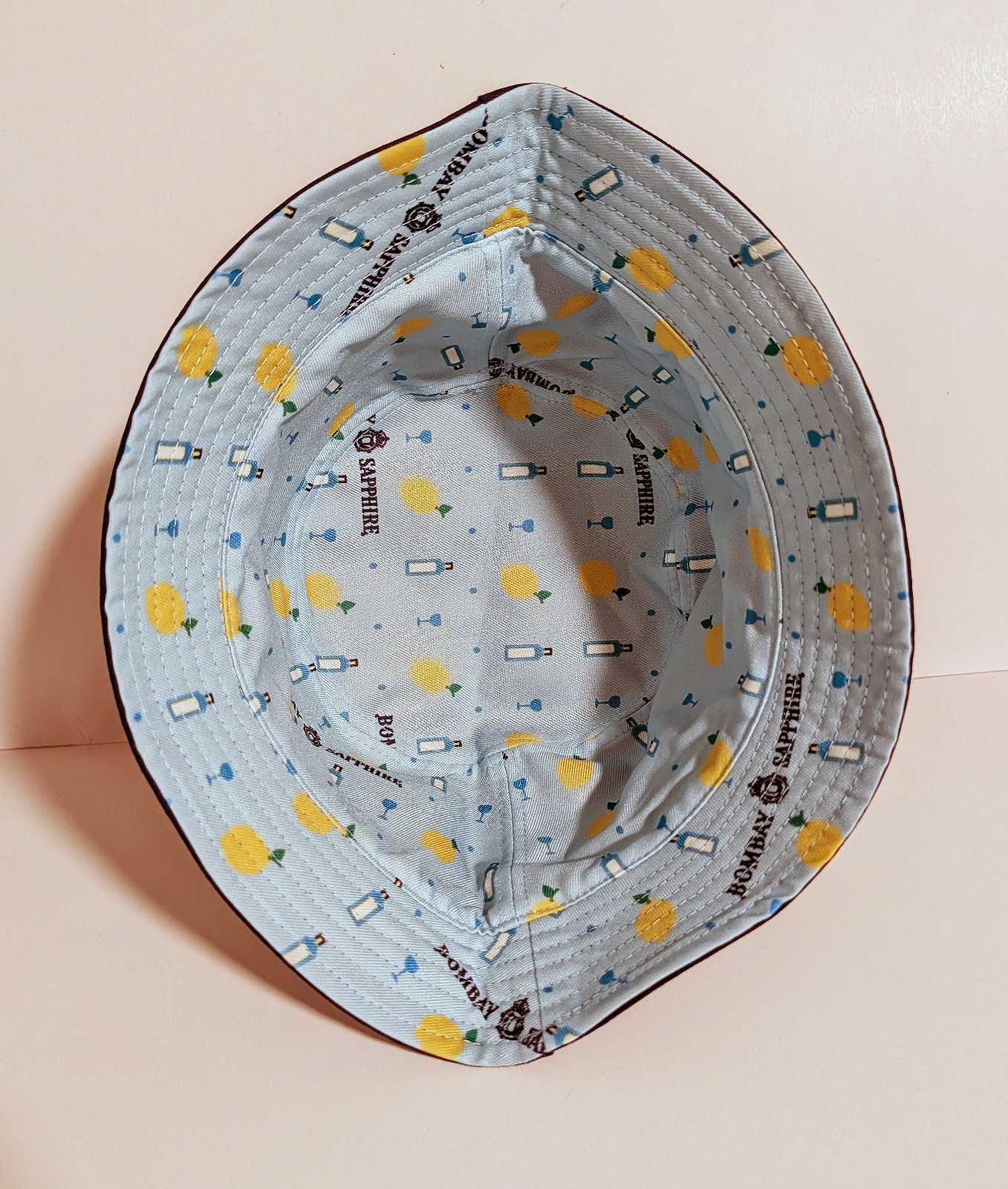 Bombay Sapphire Gin Bucket Hat | One Size | Navy Blue | Detailed Inside | New