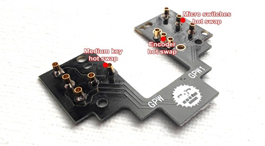 Logitech G Pro Wireless GPW Mouse Hot Swap Micro Switch PCB Kit ENI Color: GPW