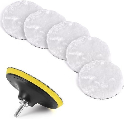 7 Pcs 6 Inch (150mm) Wool Polishing Buffing Pad Car Polisher  Size: 6Inch-7Pcs