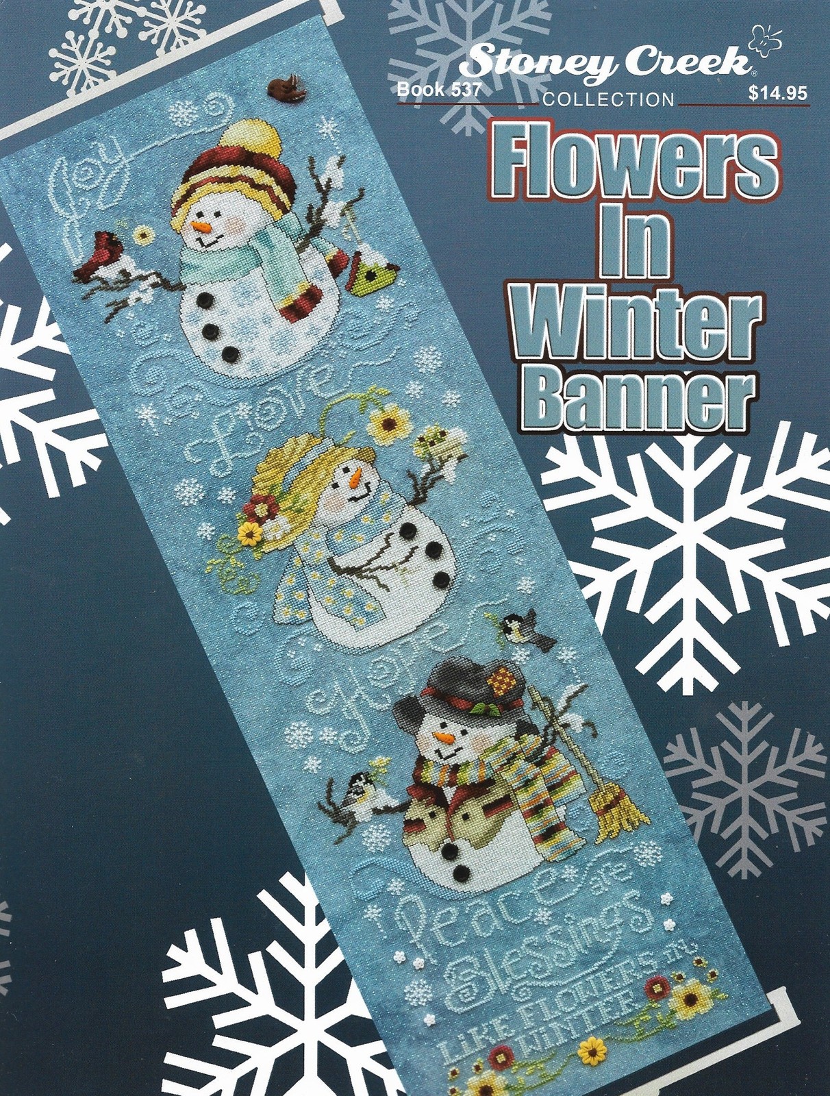 Flowers In Winter Banner BK537 by Stoney Creek cross stitch pattern