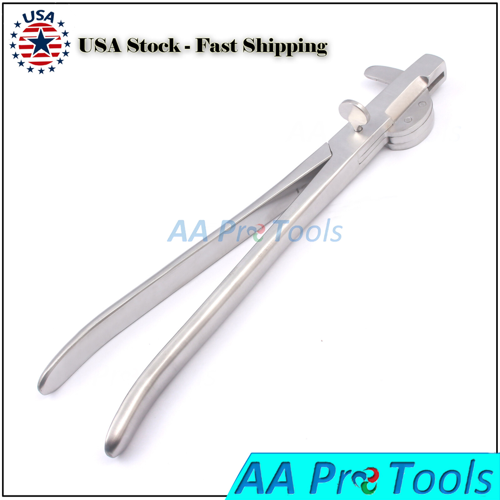 WHITE EMASCULATOR 12" Double Crush Tail Castration Veterinary Instrument