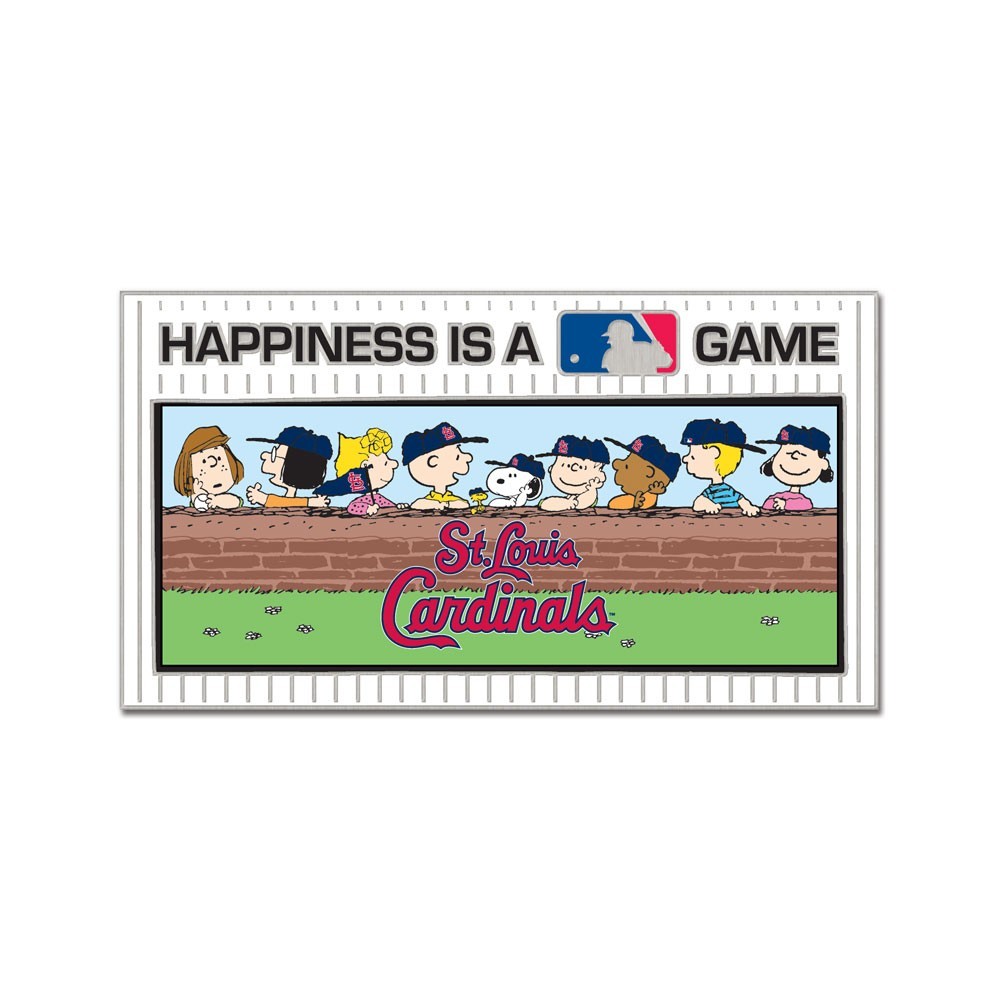 ST. LOUIS CARDINALS PEANUTS GANG HAPPINESS IS A GAME COLLECTOR PIN NEW WINCRAFT