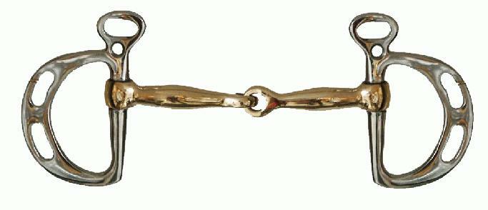 English Saddle Horse Stainless Steel with 5" Copper mouth Kimberwick Snaffle Bit