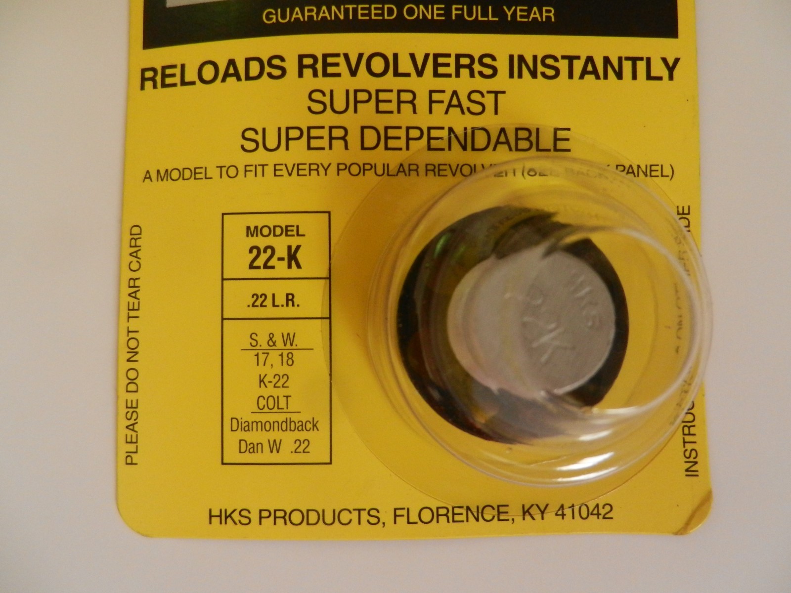 HKS Speedloader; NEW; 22-K; 6-Shot; 22 LR; Fast & Dependable