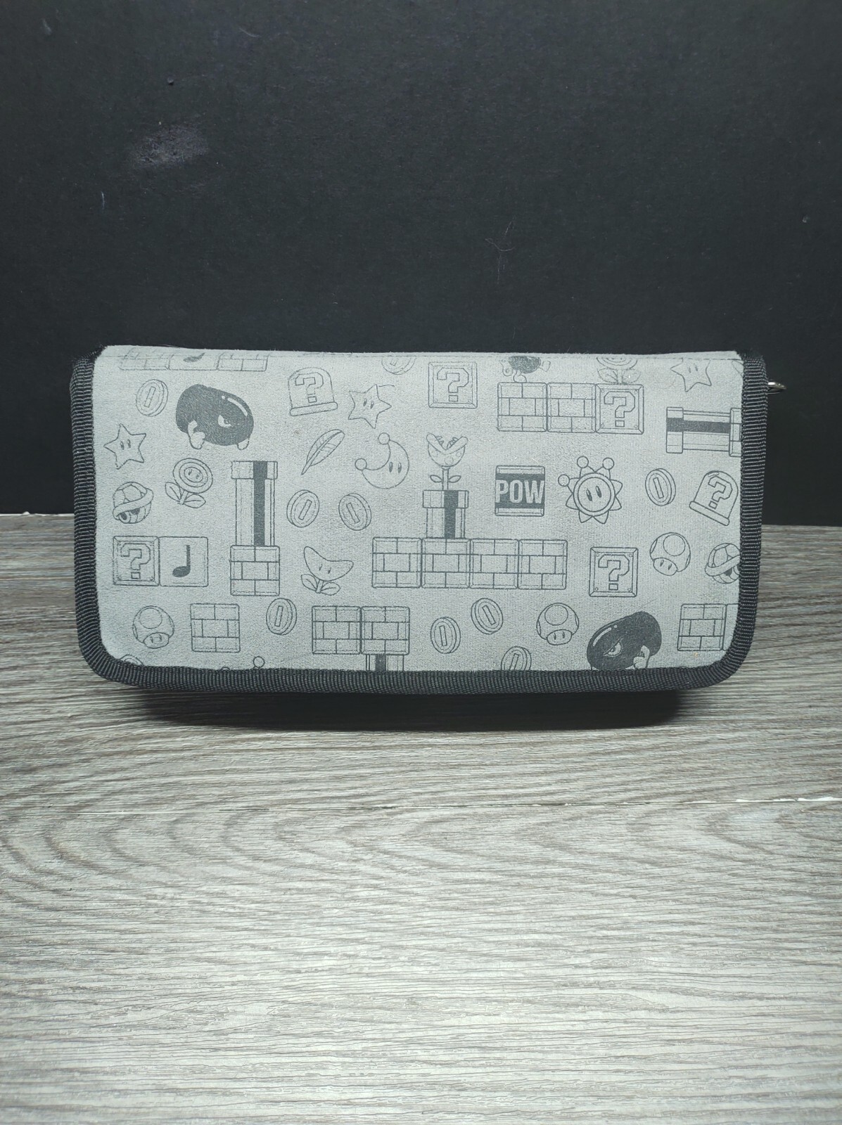 Mario gray suede Nintendo Switch Game Traveler Slim Travel Case
