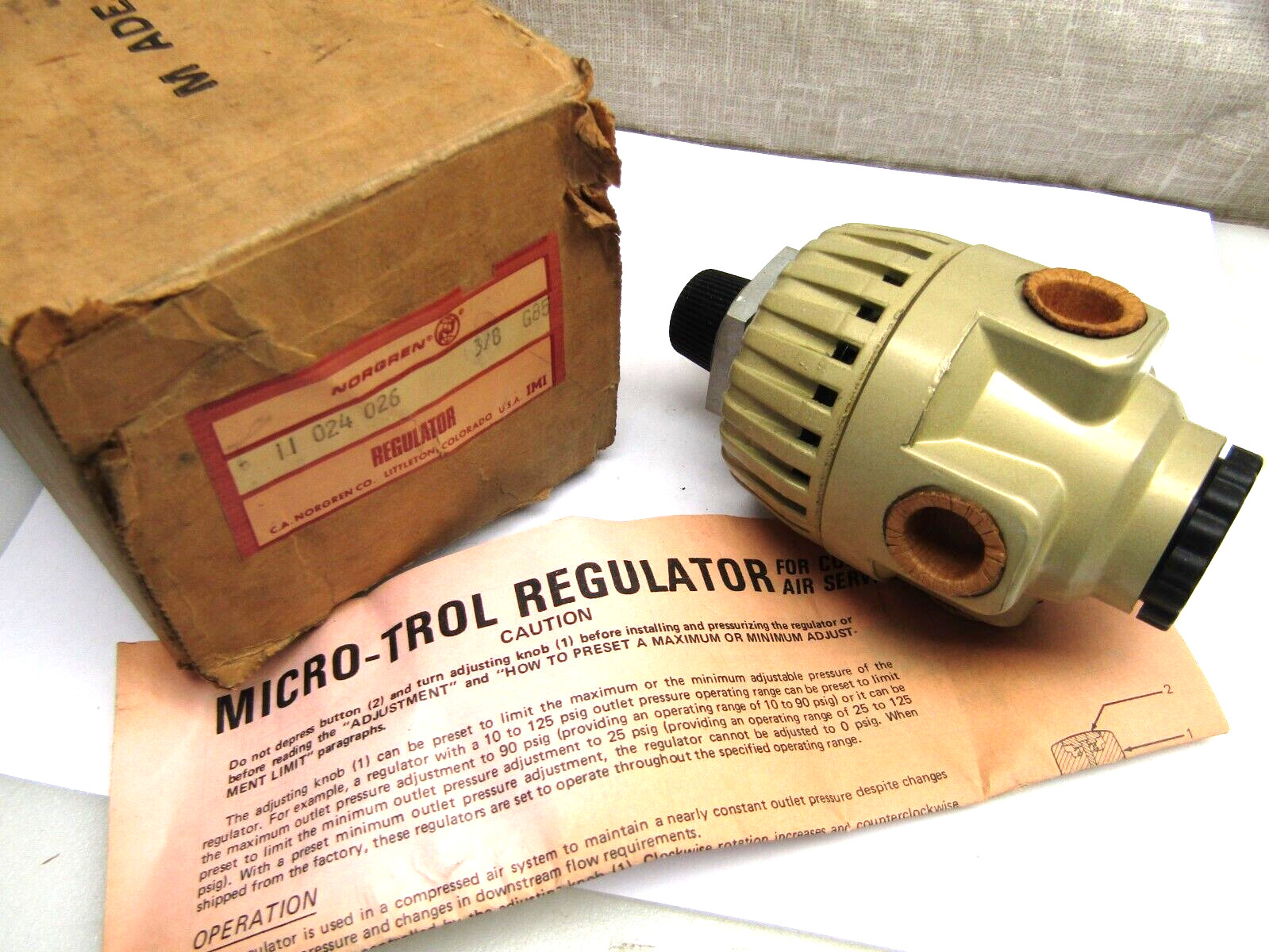 Norgren Micro-Trol Pneumatic Pressure Regulator 11-024-026