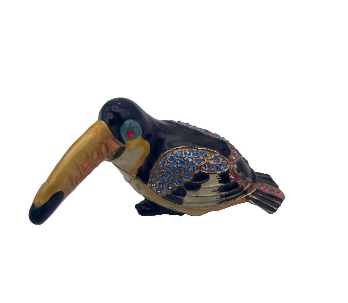 Tucan Bird Jeweled Trinket Box