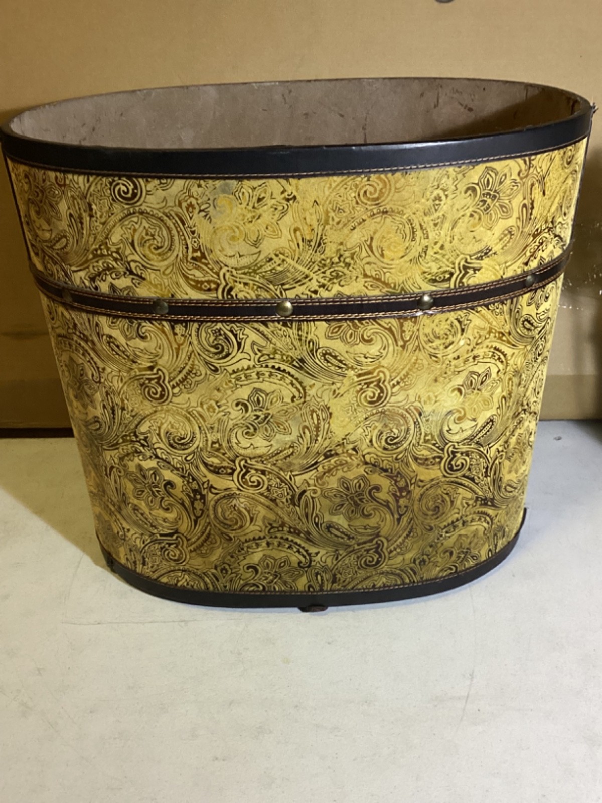 Home Goods Large Elegant Basket 17” Tall x 20” x 15”
