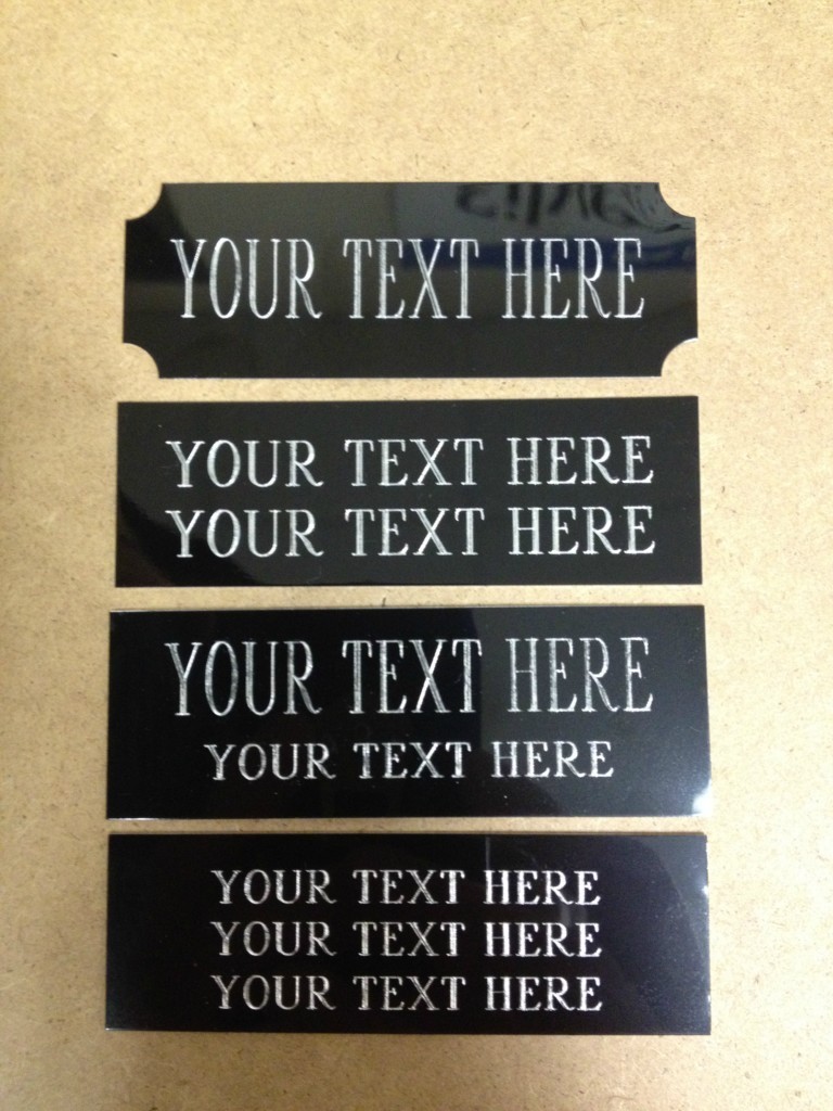 Engraved Plate Engraving Trophy Plaque Name Tag Personalized