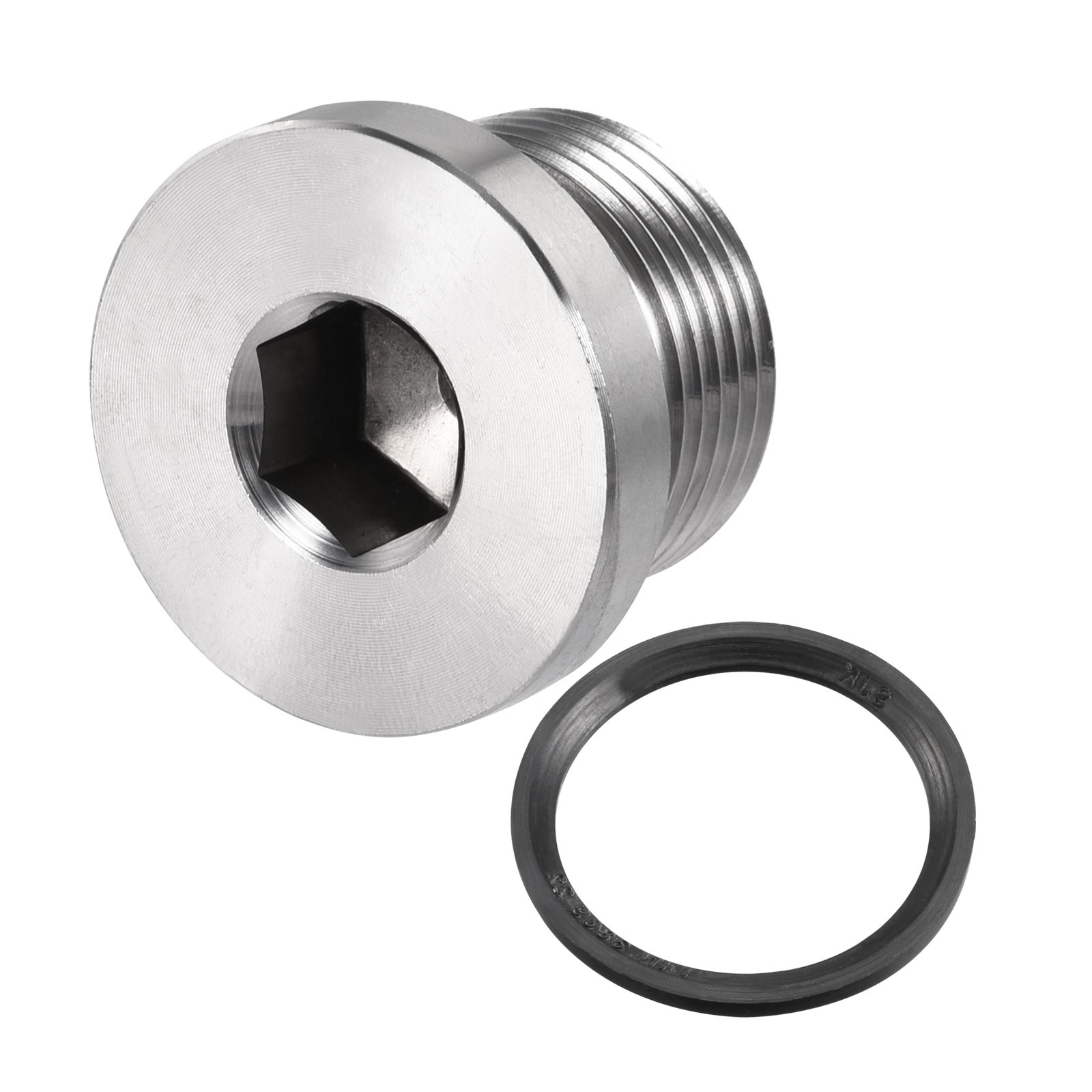 Pipe Plug with Seal Ring, for Terminate Hose Ends, (Silver, M22x1.5)