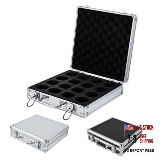 Pool Ball Case, Billiard Balls Storage Box, can Holds 16 Billiard Balls Silver