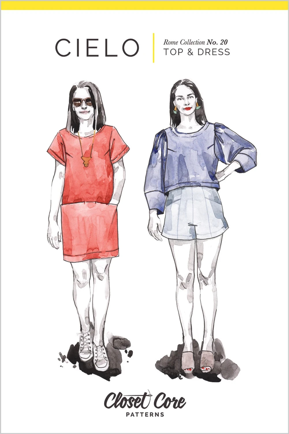CIELO Woman Top & Dress Pattern by Closet Core Size 0 to 20 (Paper Pattern)