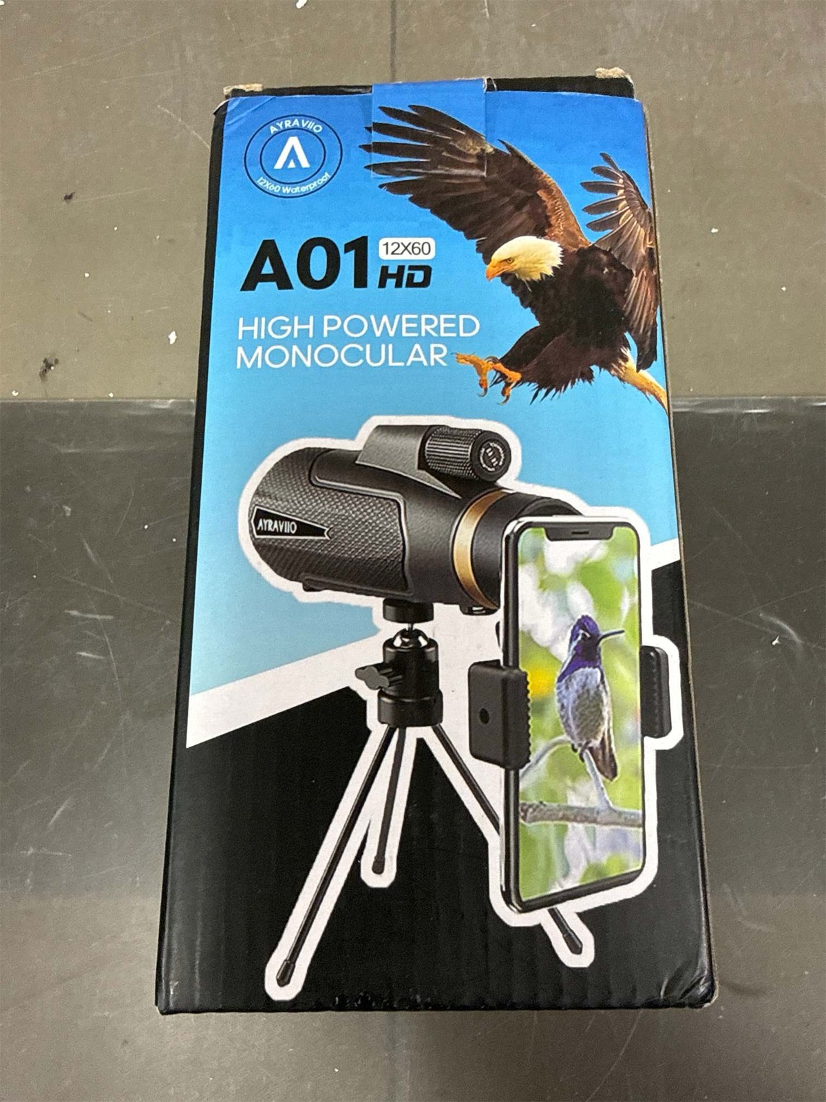 AYRAVIIO 14×65 Monocular Telescope with Smartphone Holder & Tripod, High Power H
