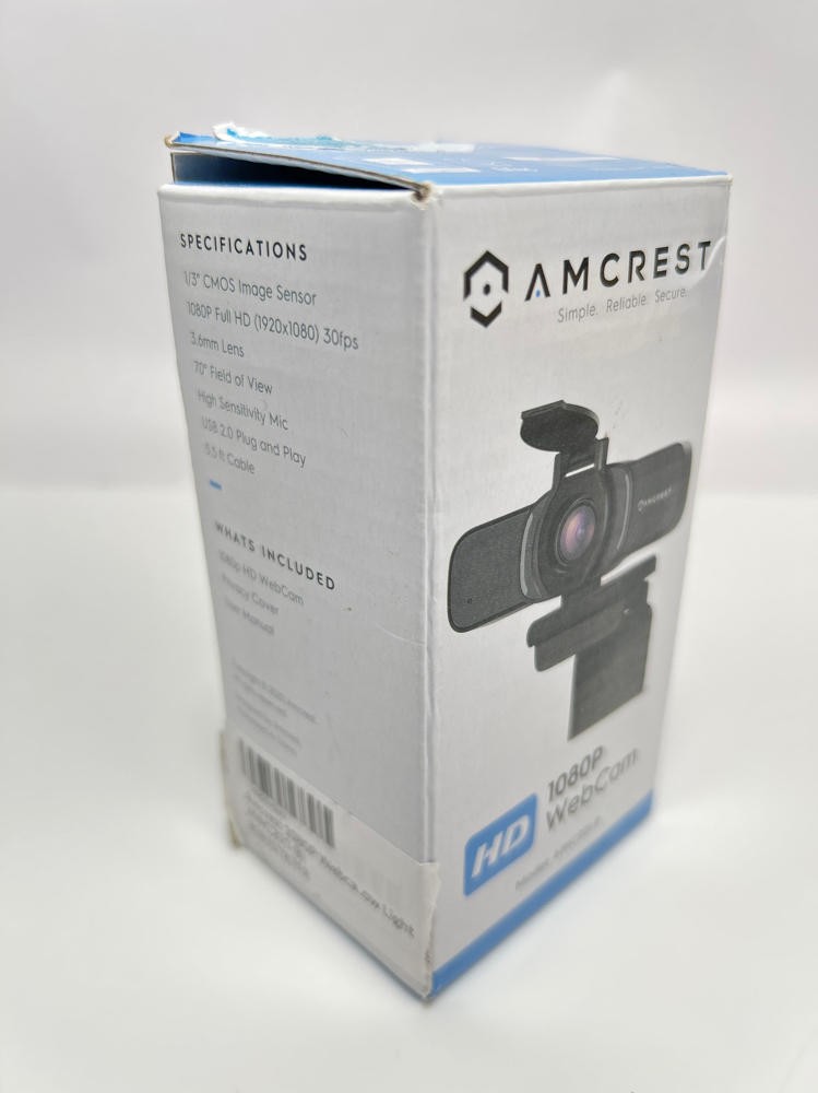 Amcrest 1080P Webcam with Microphone & Privacy Cover (AWC201-B)