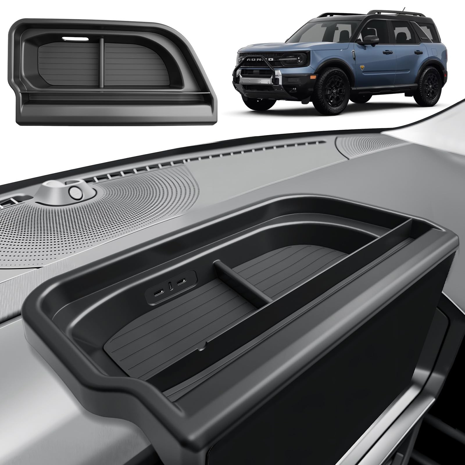 2026 Bronco Sport Dash Console Organizer - Behind Screen Organizer For 2025-2...