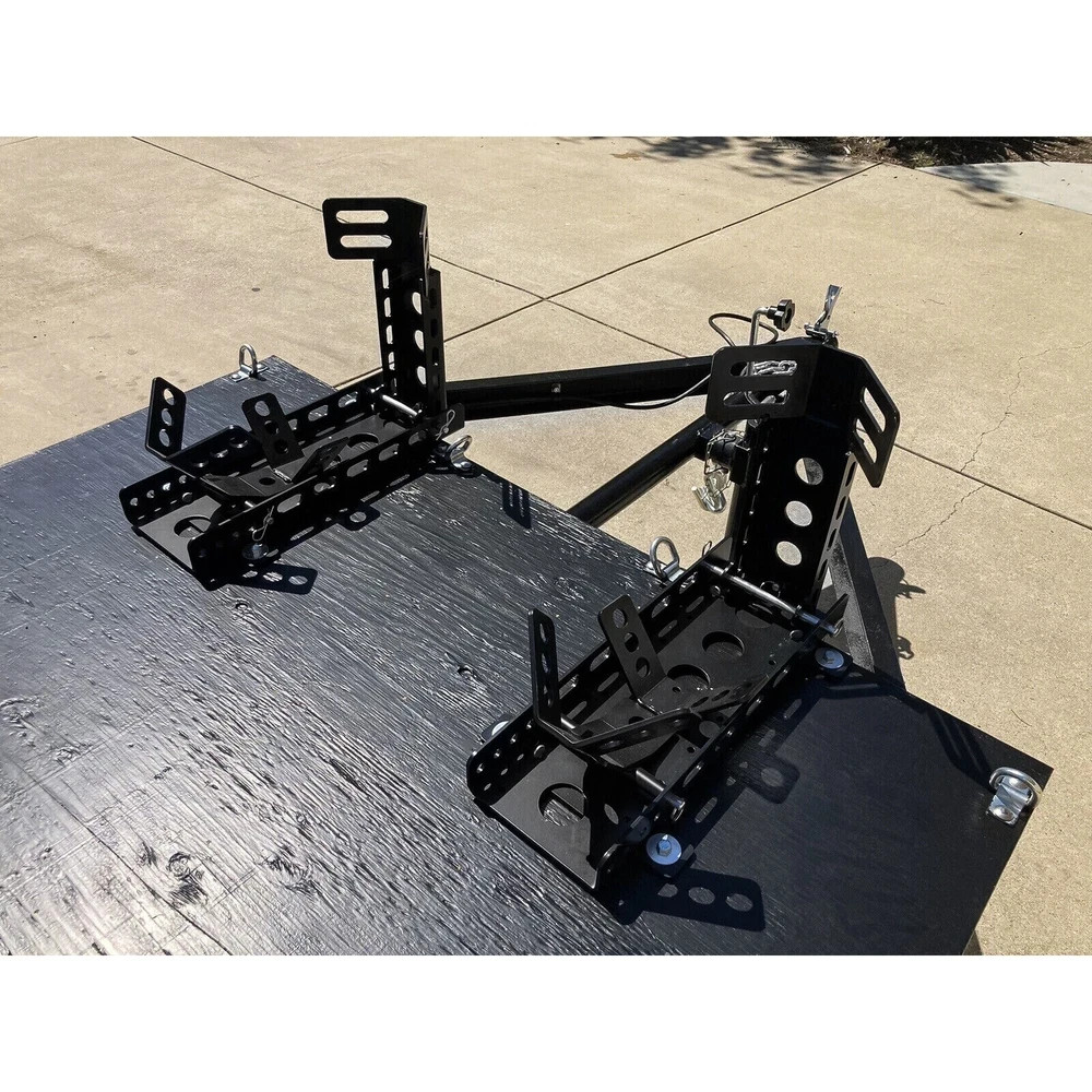 Motorcycle Wheel Chock Front/Rear 3000lb Trailer w/ Mount Kit