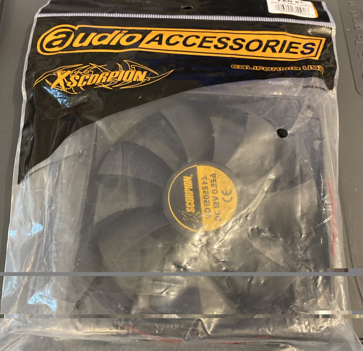 Xscorpion FAN61 12-Volt 6-Inch Square Rotary 1 Count (Pack of 1), Black