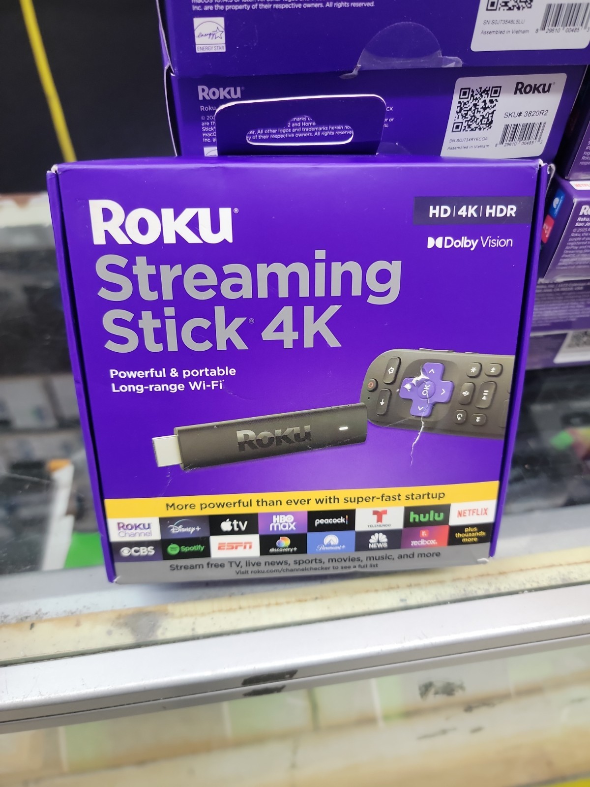 Roku Streaming Stick 4K 3820 HDR Media Streamer
