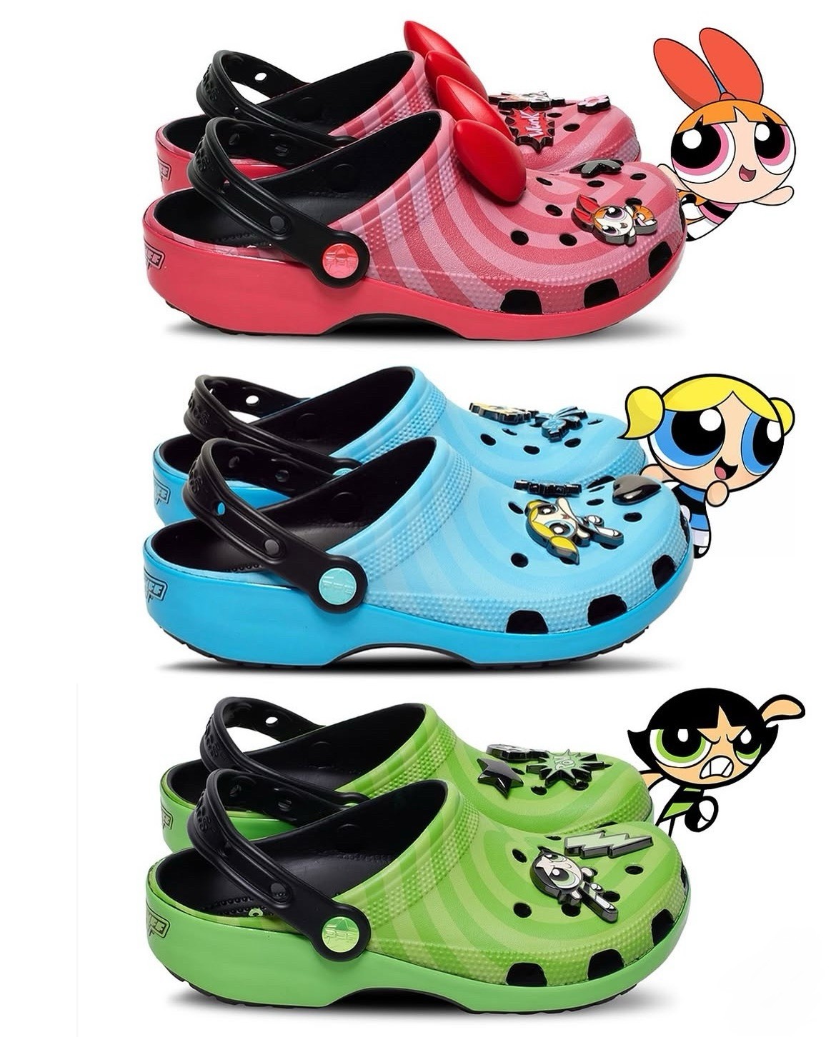 Crocs The Powerpuff Girls Blossom Bubbles Buttercup Men’s & Women’s Ships 10/1