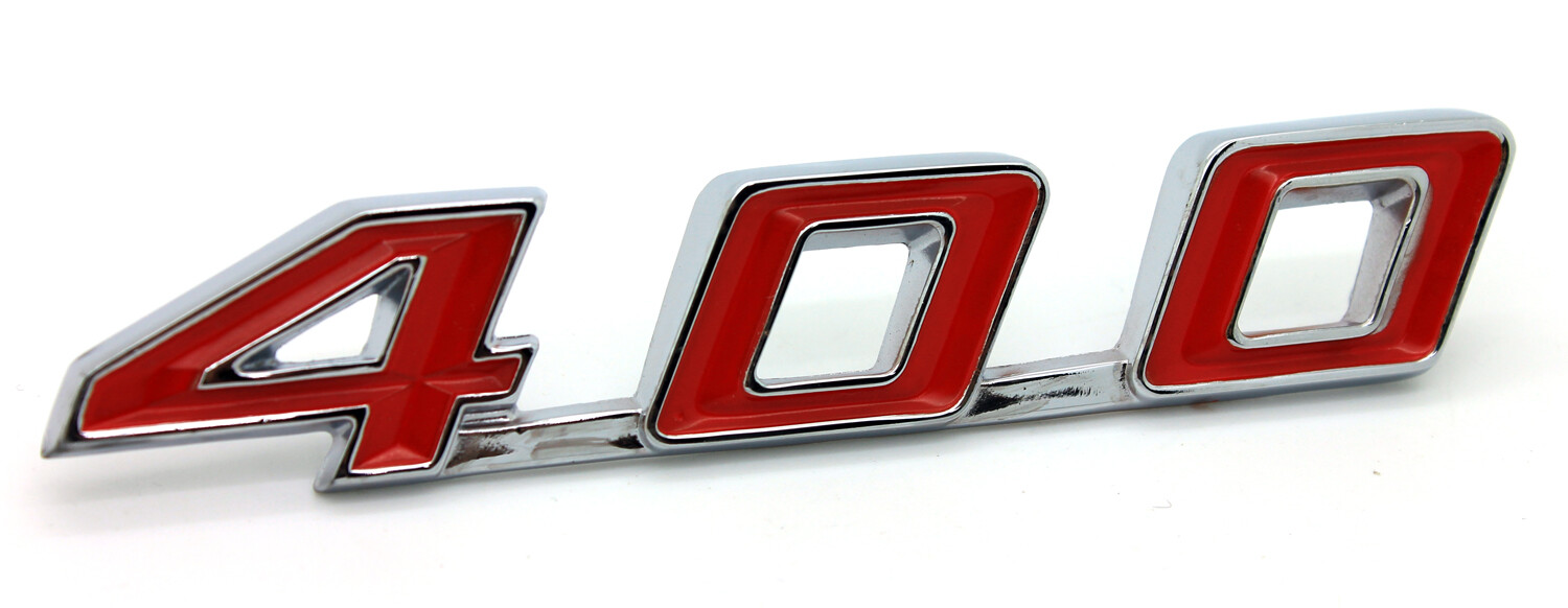 400 Rear Trunk Deck Lid Emblem Red & Chrome Trim / For 67-69 FIREBIRD USA MADE