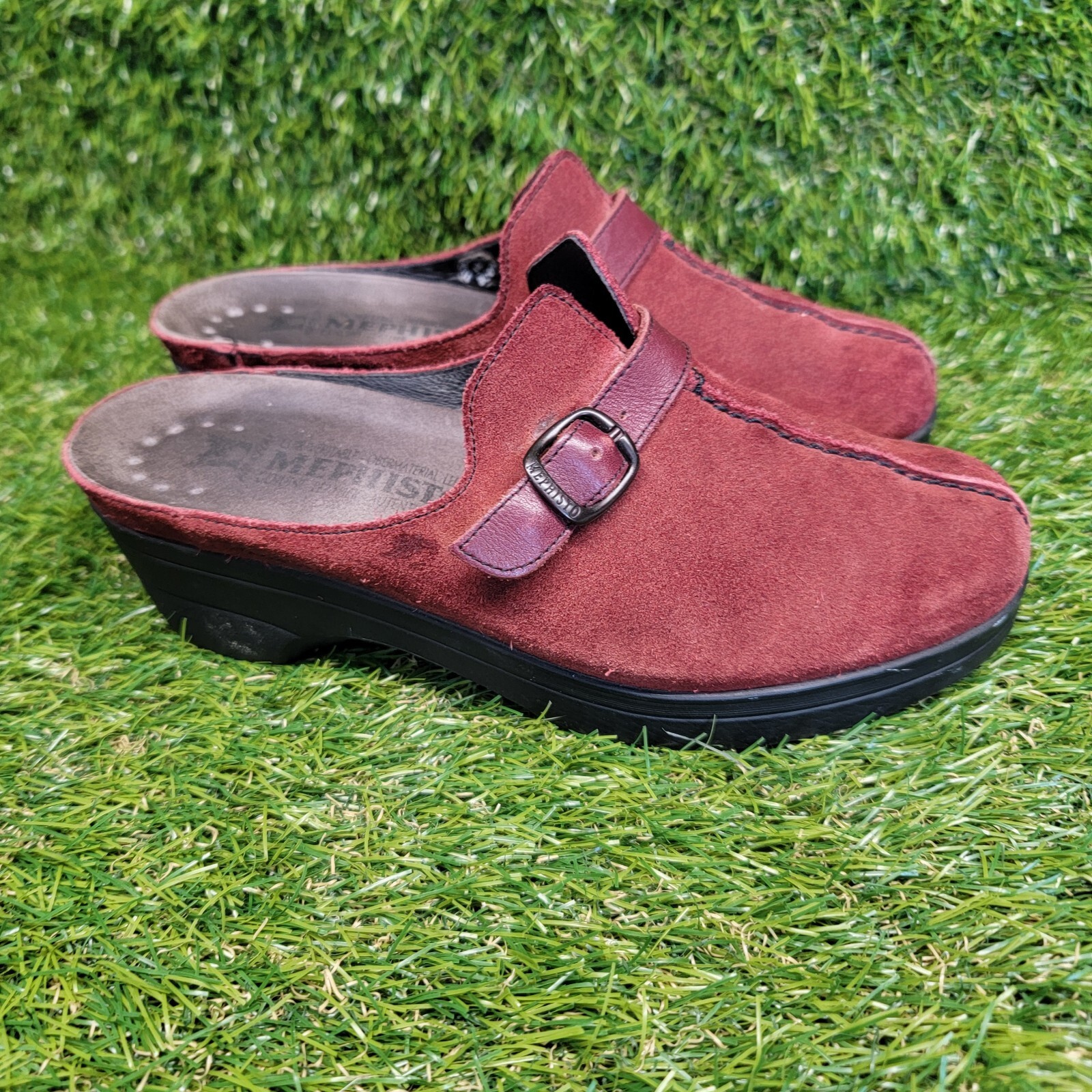 mephisto suede mules womens size 38