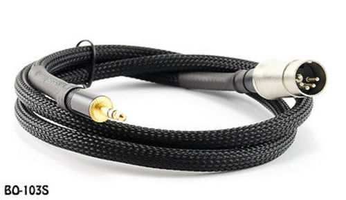 3ft. Premium 3.5mm to DIN-5 Audio Cable for BO, Naim, Quad  w/ Net Sleeve