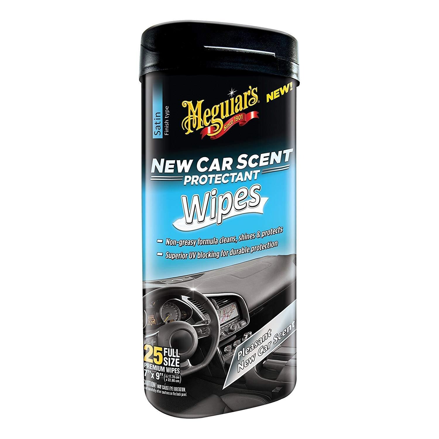 2 pack- Meguiars G4200 New Car Scent Protectant Wipes (25 Wipes)