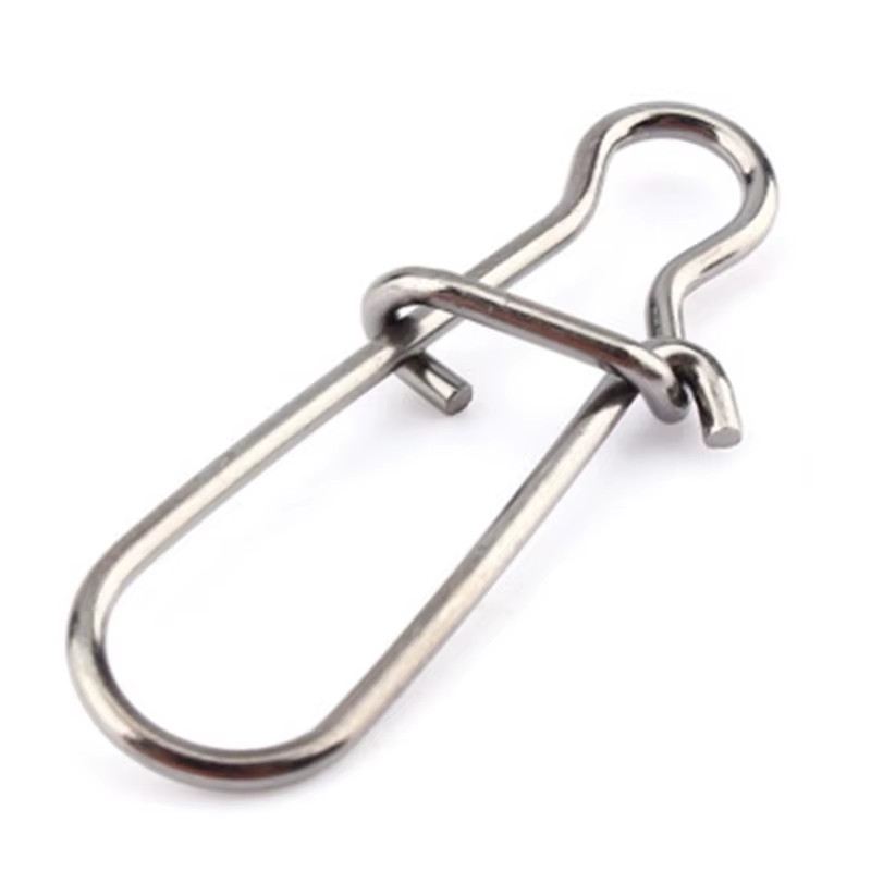 100Pcs Fishing Hook Buckle Stainless Steel Buckle Pin Rolling Rotary Bait Connec