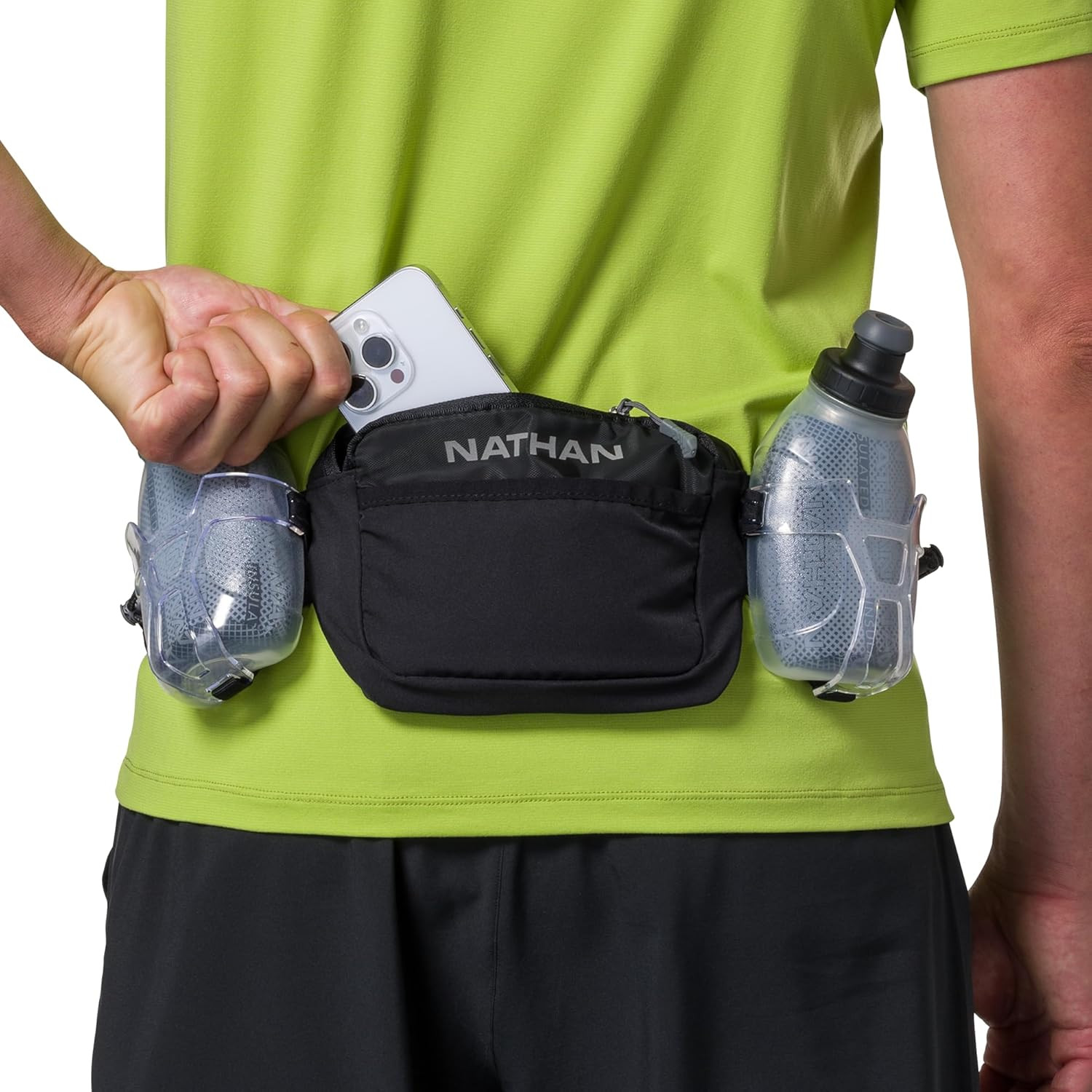 Running Belt Hydration with Flasks, Storage Pockets, Trail Mix Plus, Running Wat
