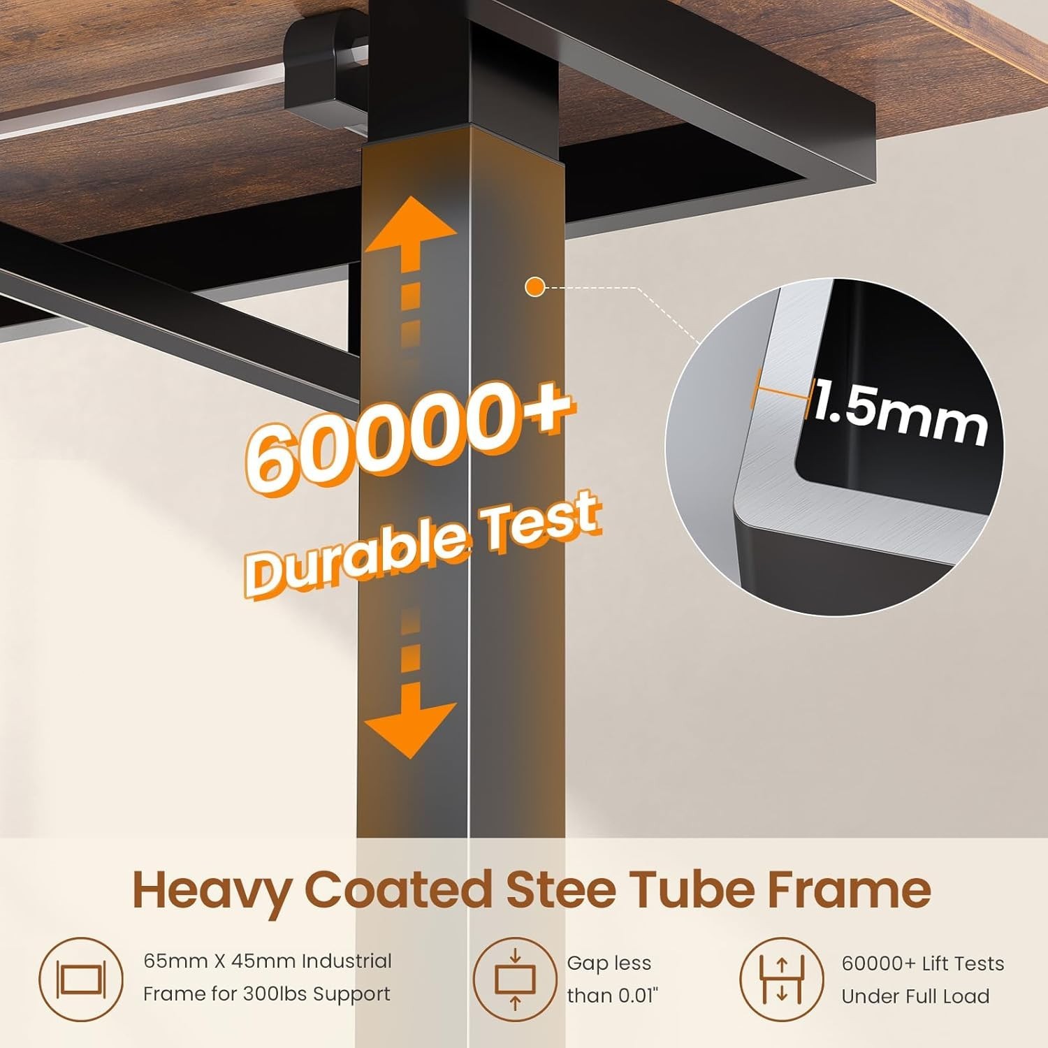 L Shaped Electric Standing Desk with 3 Drawers, Height Adjustable Computer Desk