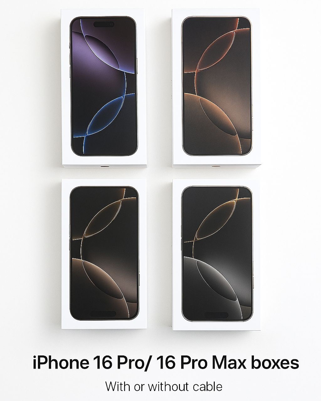 Retail Box for iPhone 16 PRO 16 / PRO MAX Brand New All Colors + Charger