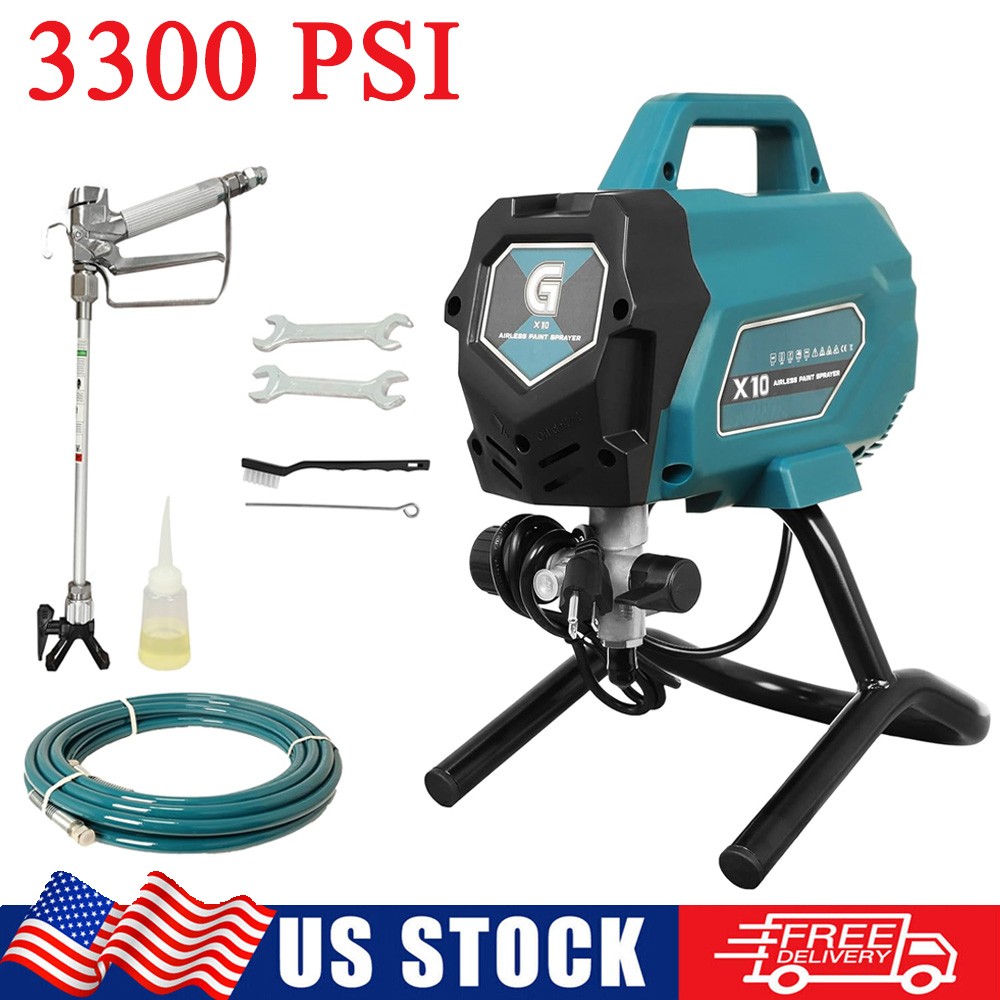 750W 3000PSI Stand Airless Paint Sprayer Handheld Electric Paint Sprayer Machine