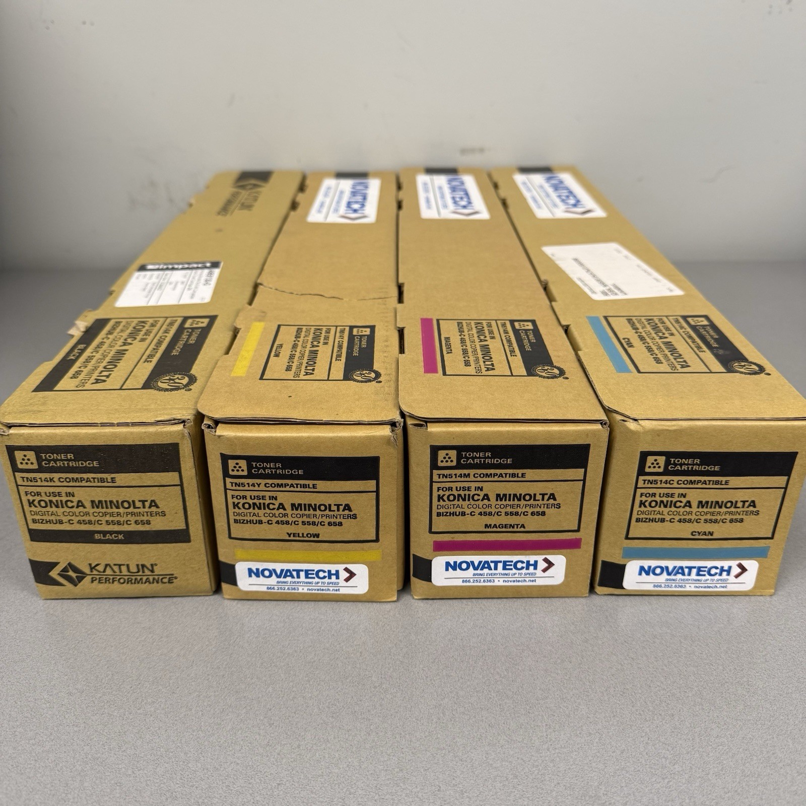 Konica TN514 KYMC Complete Set Compatible Katun Toner For bizhub C458 C558 C658