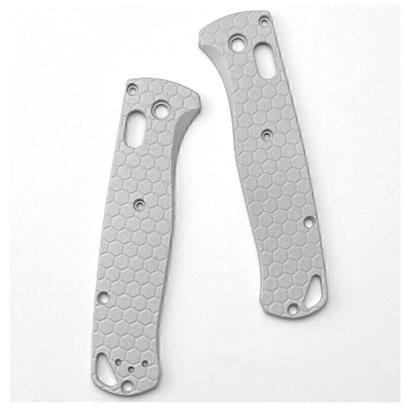1Pair Aluminum Alloy Non-slip Patches DIY Handle Scales for Benchmade Bugout 535