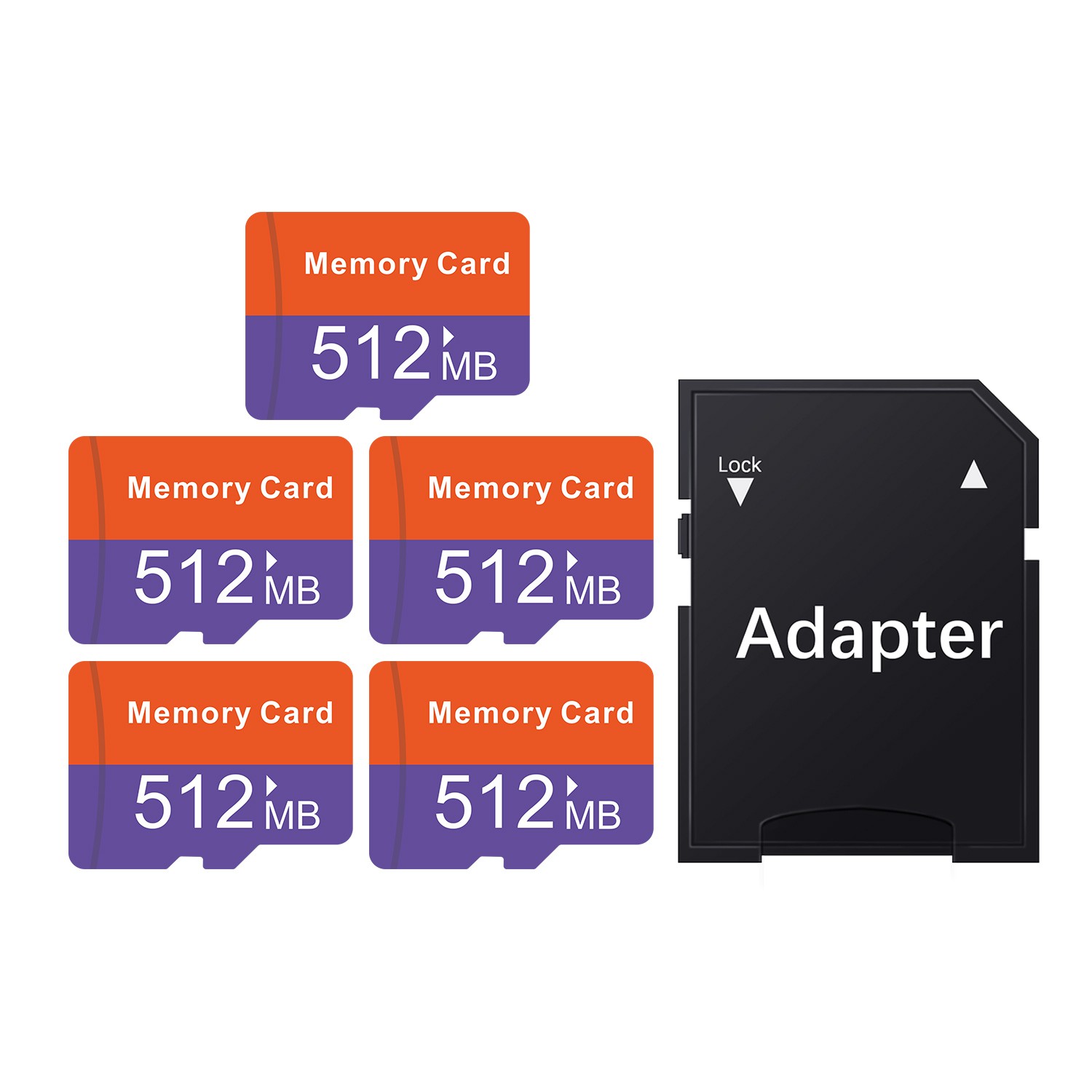 5/10PCS 512MB Micro SD Card Memory Card Class 4 TF SD Card With a Free Adapter