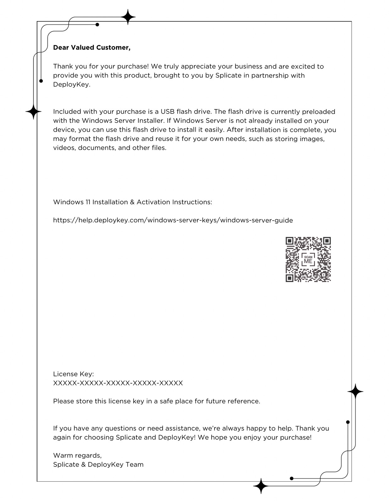 Windows Server 2025 Standard License Key with USB Installer Flash Drive