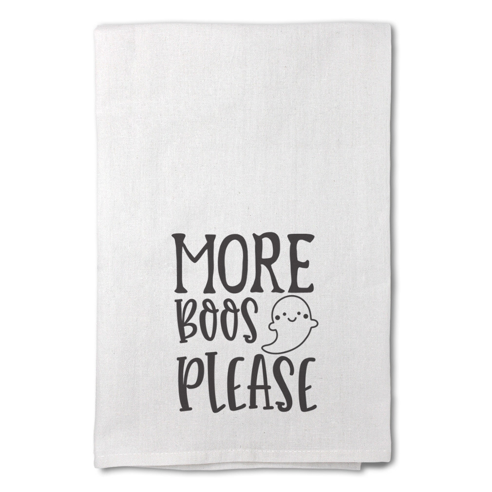 Decor Flour Kitchen Towels More Boos Please Cleaning Supplies Dish Towels White