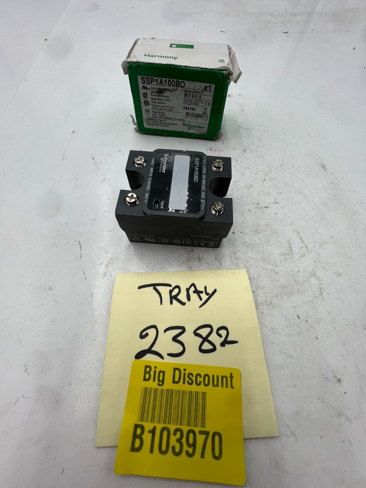 Schneider Electric SSP1A150BD Solid State Relay Panel Mount 50A 300VAC / 3-32VDC