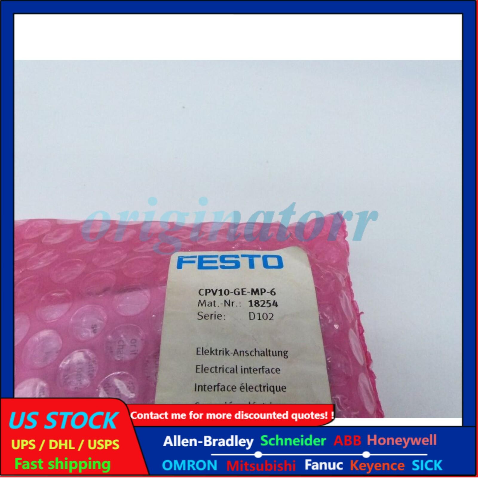 New Festo 18254 CPV10-GE-MP-6 Electrical interface