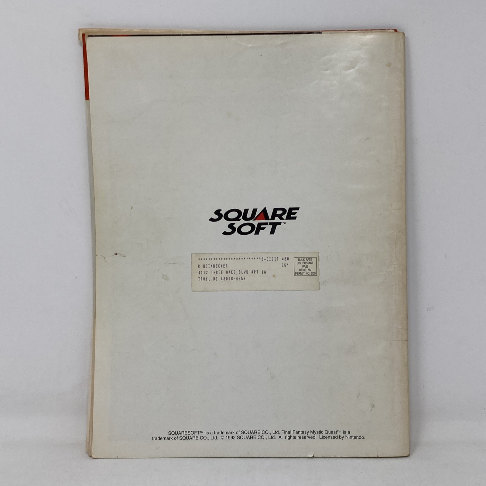 Final Fantasy Mystic Quest Strategy Guidebook 1992