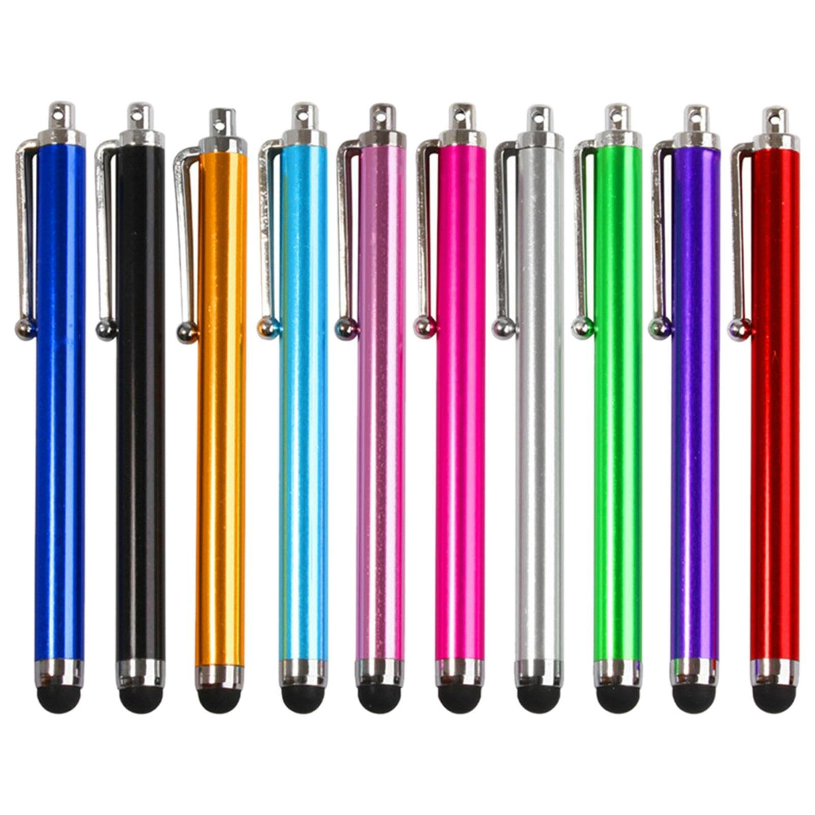 10PCS Touch Screen Round Clip Design, Pc Stylus Pen Phone Random Color
