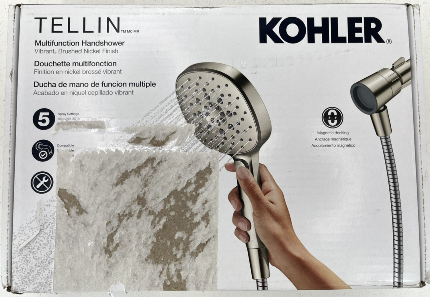 Kohler Tellin Multifunction Hand Shower  Sprays Brushed - Nickel Finish