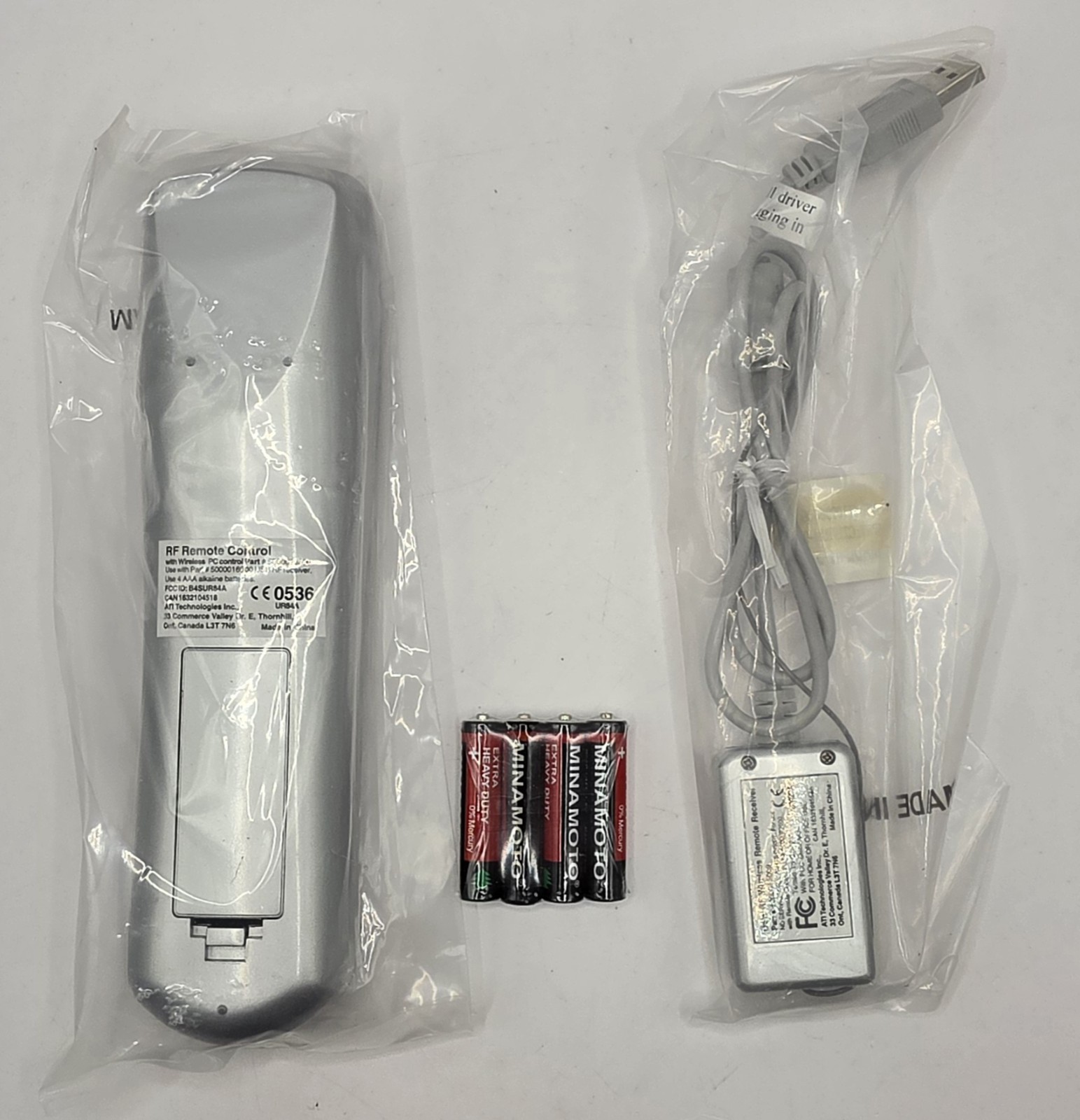 ATI Remote Wonder RF PC Multimedia Control Kit 151-V01120 With USB Receiver