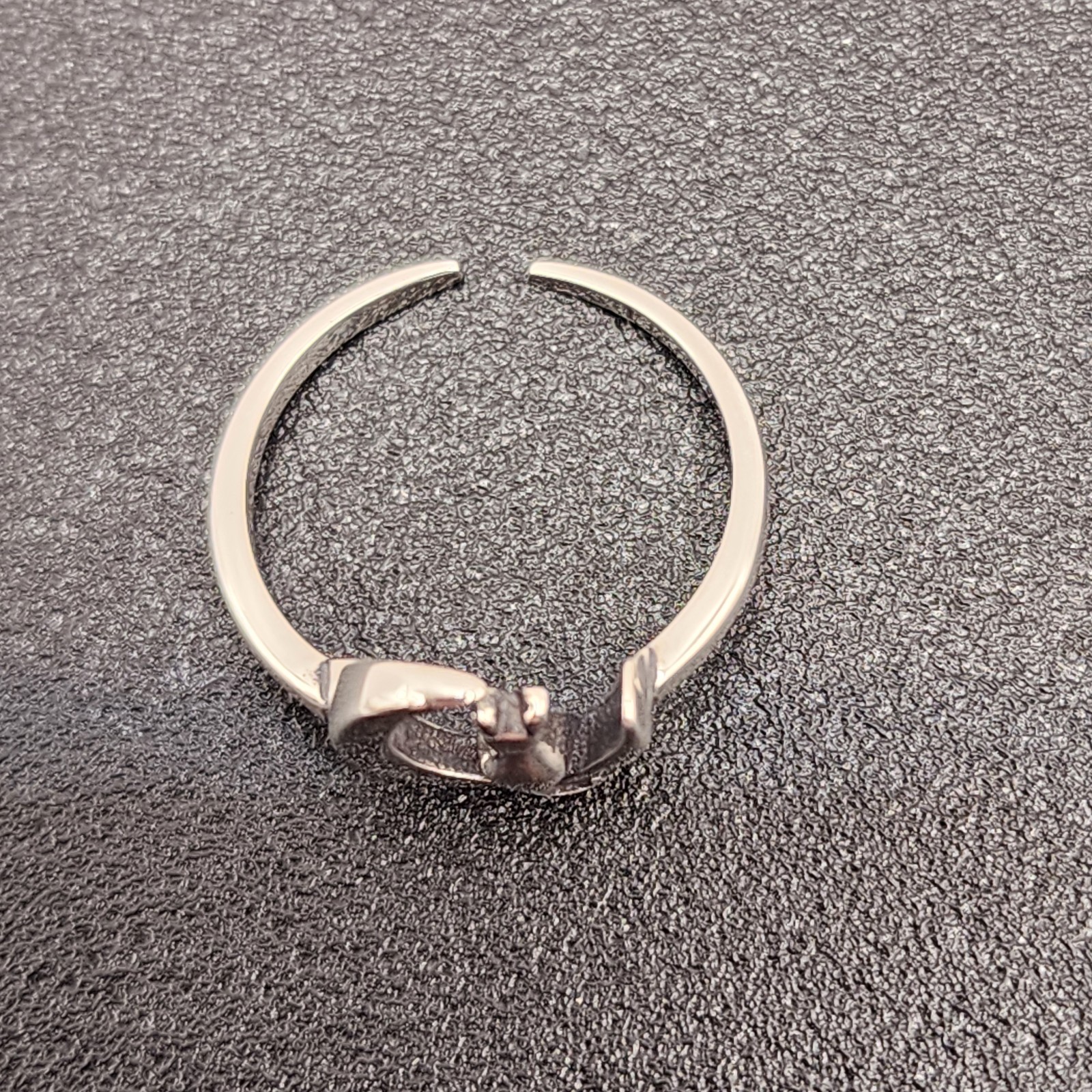 925 NEW Sterling Silver TOE Ring CAT on MOON 7mm