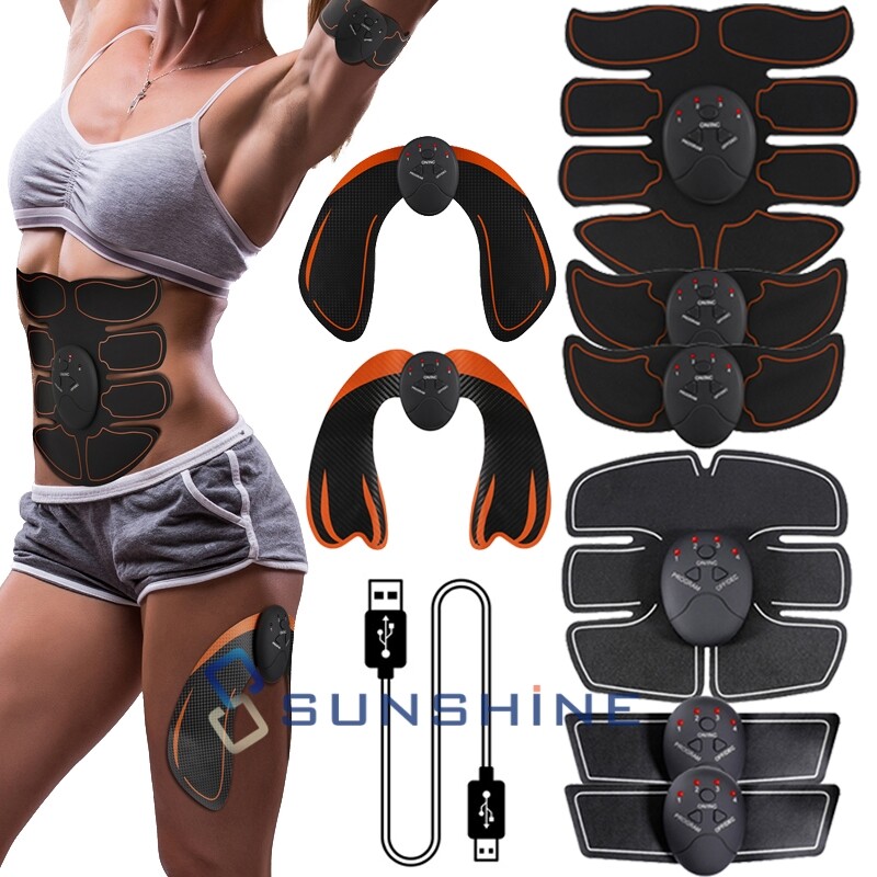 EMS USB Hips Abdominal Muscle Core Toning Trainer Stimulator Flex Toner Tactical