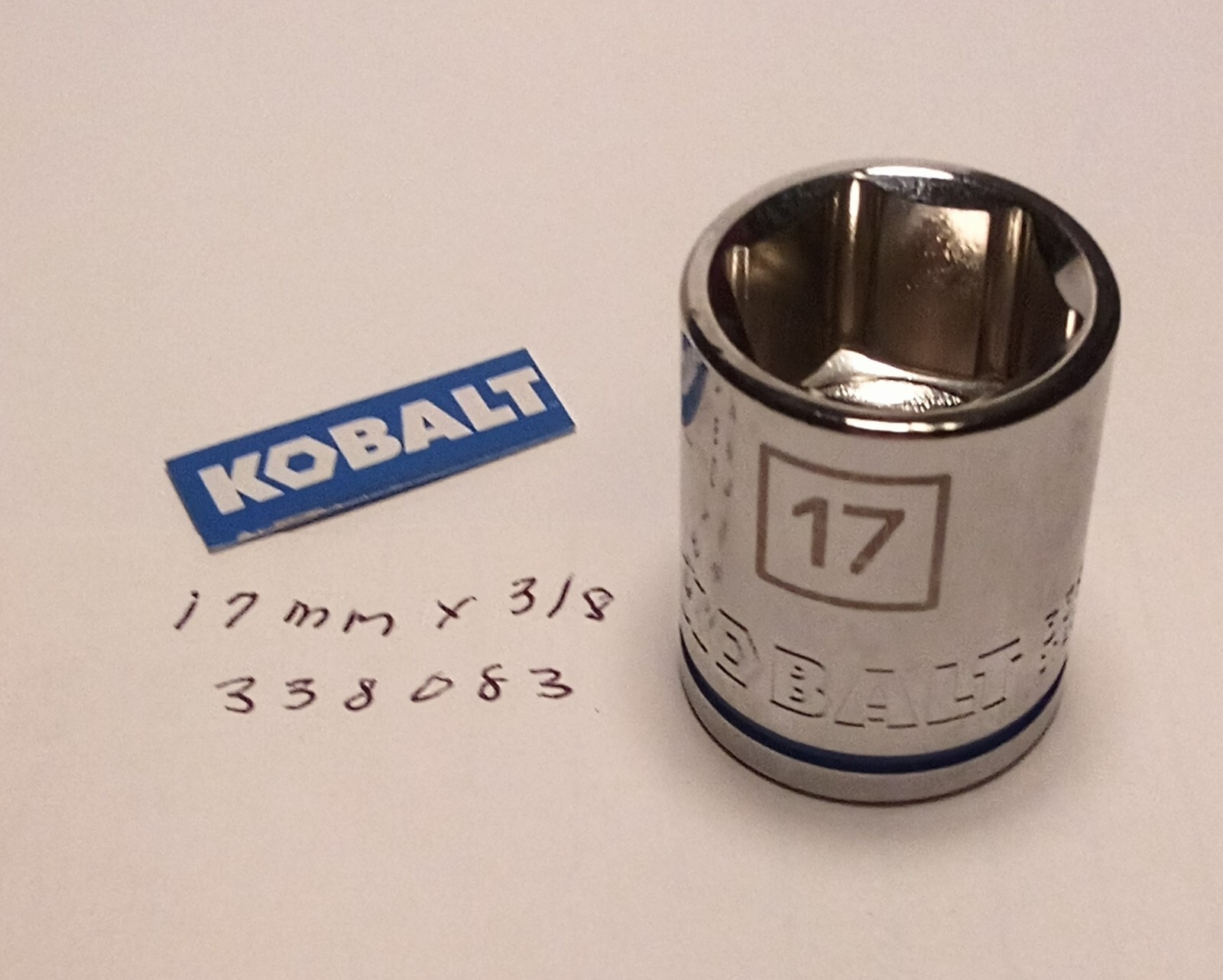 KOBALT 17 mm  x 3/8" Dr  Standard Socket  6 Point  # 338083 Free Shipping